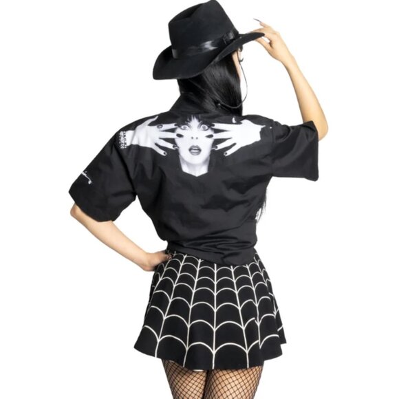 Elvira Classic Logo Black Western Button Up Men's Shirt S-M-L-XL-2XL-3XL-4XL NWT - Picture 3 of 5